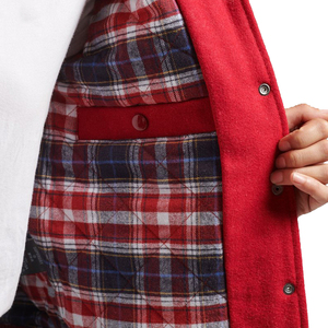 American-style School-style <b>Patchwork</b> Pearl-inlaid Baseball <b>Jacket</b> for Couples with PU Leather Sleeve Varsity <b>Jacket</b> - Product Image 6