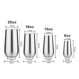 Vaso de Acero Inoxidable 304 de 10 oz con Aislamiento al Vacío para Vino Tinto en Forma de U - Product Image 6