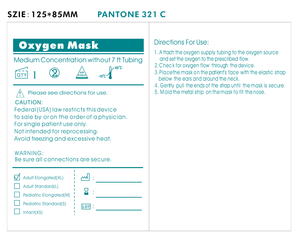 Masque aérosol de masque à oxygène de confort médical en PVC de haute qualité sans tube - Product Image 3