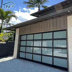 Customized Electric Vertical Bi-Fold Garage Doors For Homes Modern Folding Glass Garage Doors