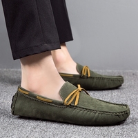 Chaussures décontractées à lacets pour hommes, noir, vert, gris, confort d'été, dessus en similicuir, doublure en maille, antidérapantes, taille 36-48