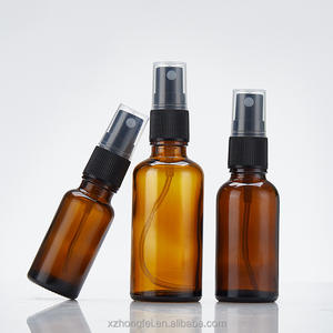 Flaconi in Vetro Ambrato Scuro di Alta Qualità 5-100ml Forma Rotonda con Tappo Nero Nuovi Flaconi Spray Cosmetici - Product Image 4