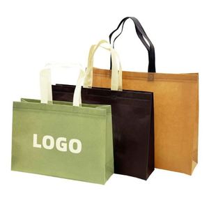 Bolsas de Compras Reutilizables de Tela No Tejida, con Logotipo Personalizado y Diseño Personalizado, MOQ Bajo, Material de Tela PP - Product Image 1