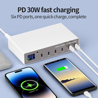 Nouveau Chargeur Multifonction Rapide 2025 6PD Simple PD 3.0 140W Grande Puissance Type-C pour iPad Android et Écran d'Ordinateur de Bureau