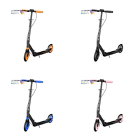 Trottinette OEM pour jeunes et adultes, pliable, avec amortissement, hauteur réglable, freins avant et arrière, roues en PU, trottinette pour enfants à 2 roues