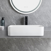 Fournisseur chinois de sanitaires : Lavabo en céramique semi-encastré pour appartement et maison