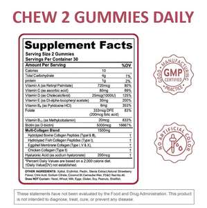 Gummies de Collagène Multifonctionnelles pour Adultes, Éclaircissant Cutané, Biotine, Vitamine C, Produit de Beauté Antioxydant – Meilleures Ventes - Product Image 5