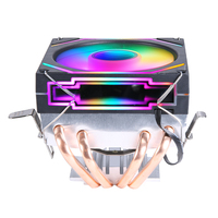 QiuzAim ordinateur X99 carte mère 2011 broches CPU dissipateur thermique 4 caloducs 90mm PWM ARGB ventilateur bureau X79 brillant E5 silencieux