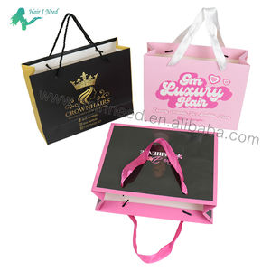 ถุงช้อปปิ้งกระดาษพิมพ์โลโก้ที่กำหนดเองถุงกระดาษหรูหราถุงของขวัญบูติกพร้อมเชือกริบบิ้น - Product Image 2