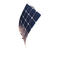 Panneau solaire flexible 100W 150W 200W 12V 24V monocristallin semi-flexible pour camping-car, bateau, yacht, marine, étanche