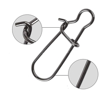 Kait Pengunci Duo-lock Baja Tahan Karat untuk Air Tawar dan Air Asin, Kawat Kokoh, Penggantian Cepat, Pengunci Aman, Aksesori Memancing