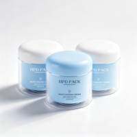 Pot en plastique à double paroi avec logo personnalisé, 15 ml, 30 ml, 50 ml, pour crème pour les yeux, crème hydratante, emballage cosmétique rechargeable, soin de la peau