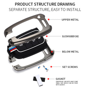 Étui de protection pour clé de voiture en alliage de zinc et gel de silice pour Hyundai Elantra <span class=keywords><strong>KIA</strong></span> K2 K3 K4 KX5 Forte Sorento <span class=keywords><strong>Sportage</strong></span> R <span class=keywords><strong>Porte</strong></span>-clés - Product Image 5