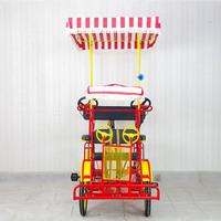 Moteur de moyeu OEM 1500w 60v 32ah assistance électrique 4 personnes vélo électrique à quatre roues Surrey avec auvent quadricycle 4 places avec assistance