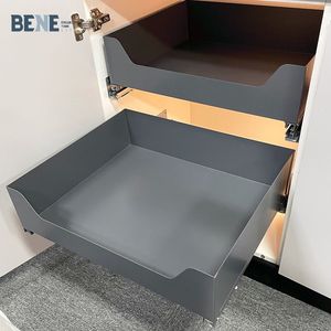 Accessoires de cuisine modernes : Organiseurs de tiroirs, panier coulissant à quatre côtés en plaque nanométrique, rangement écologique pour tiroirs de cuisine - Product Image 4