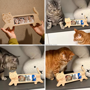 กรอบรูปไม้รูปแมวและสุนัข น่ารัก ตกแต่งโต๊ะ วา<span class=keywords><strong>ง</strong></span>รูปสัตว์เลี้ยง ใช้กับรูป Instax Mini ขอ<span class=keywords><strong>ง</strong></span>ขวัญสำหรับคนรักสัตว์เลี้ยง - Product Image 4