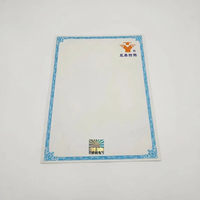 Papier de sécurité holographique avec fibre, certificat authentique invisible aux UV avec conception de bordure personnalisée