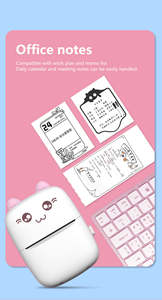 Mini <span class=keywords><strong>imprimante</strong></span> thermique portable pratique, nouvelles couleurs personnalisées, <span class=keywords><strong>imprimante</strong></span> <span class=keywords><strong>sans</strong></span> fil Bluetooth <span class=keywords><strong>de</strong></span> <span class=keywords><strong>poche</strong></span> en plastique ABS - Product Image 6