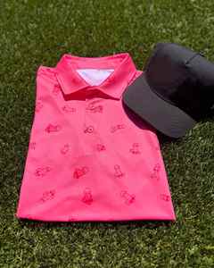 Concevez votre propre marque personnalisée Chemises polo de golf à manches courtes imprimées sublimées Polo de golf en polyester et spandex pour hommes - Product Image 3