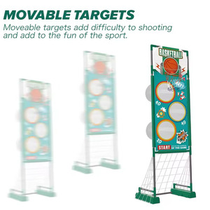 Juguetes de Exterior para Bebés 3 en 1: Aro de Baloncesto, Porterí<span class=keywords><strong>a</strong></span> de Fútbol y <span class=keywords><strong>Pistola</strong></span> de Bolas Blandas con Objetivo y Bolas de Espuma para Niños - Product Image 5