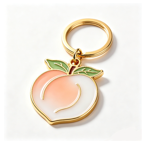 พวงกุญแจแฟชั่นผลไม้ดอกไม้เคลือบแข็งแบบกำหนดเอง ทำจากโลหะผสมสังกะสี - Product Image 2
