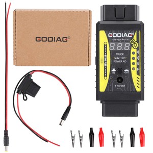 GODIAG GT106 PLUS 24V vers 12V Nettoyage des injecteurs de carburant Test de relais pour voitures Camion lourd Adaptateur pour <span class=keywords><strong>X431</strong></span>/<span class=keywords><strong>ThinkCar</strong></span> - Product Image 1