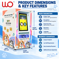 Machine de gravure laser intelligente pour étiquettes d'identification d'animaux de compagnie, pour créer des étiquettes personnalisées anti-perte pour chiens et chats