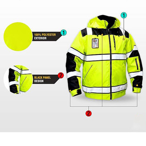 Impermeabile leggero riflesso di sicurezza riflettente giubbotto <span class=keywords><strong>trafic</strong></span> di sicurezza con nastro riflettente altamente protettivo - Product Image 2