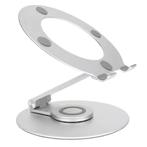 Precio de fábrica Aleación de aluminio 360 Rotación Plegable Soporte para computadora portátil de alta calidad Soporte para tableta Pc para computadora portátil de 7-17 pulgadas