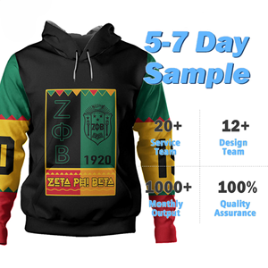 Sorority hoodie Zeta phi <span class=keywords><strong>Beta</strong></span> Hoodies cho nam giới mùa thu dài tay áo cộng với kích thước áo thun - Product Image 2