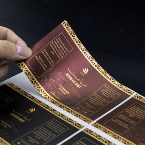 Custom Adhesive Packaging Gold Foil Product Labels <strong>Makers</strong> Printing Bottle Waterproof Cosmetics <strong>Vinyl</strong> logo Label <strong>Stickers</strong> - Product Image 2