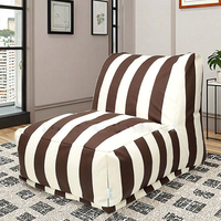 Chaise longue à rayures verticales modernes Hotsale pour l'extérieur Style chinois canapé-lit tissu d'ameublement