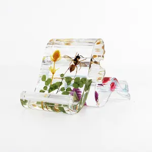 New popular real bee wasp specimen resin table mobile phone stand tablet stand cell phone holder