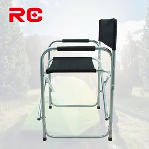 Customized Logo Oversized Metal Compact Portable Foldable Director Camping Chair