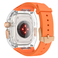 Market Pioneer Clear Case + Silikon Mod Kit Armband für Apple Watch Ultra 2 für iWatch Serien 11 10 9 8 7 6 5 45mm 46 49mm
