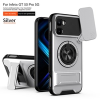 Étui magnétique antichoc PC TPU avec cache-caméra coulissant et support de téléphone pour Infinix Hot 70 Pro 60 Ultra GT 50 60i Smart 20 4G