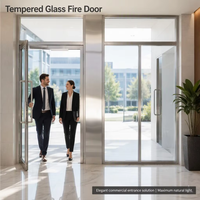Porte en verre trempé double couche ignifuge
