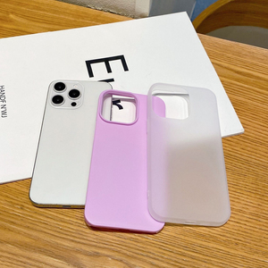 Ốp điện thoại silicone <span class=keywords><strong>TPU</strong></span> 2 trong 1 màu trơn cho iPhone 16 17 Pro Max, màu 2 trong 1 mờ trong suốt có khe đựng thẻ ảnh - Product Image 2