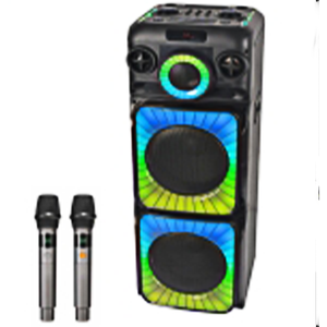 Altavoz doble <span class=keywords><strong>Subwoofer</strong></span> de 12 pulgadas, luces LED RGB amplificadas, luz intermitente colorida, accesorio <span class=keywords><strong>para</strong></span> cine en <span class=keywords><strong>casa</strong></span>, micrófono - Product Image 1