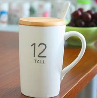 Lot de 100 tasses à café en bambou, couvercle en bois, logo sculpté, réutilisable, créatif