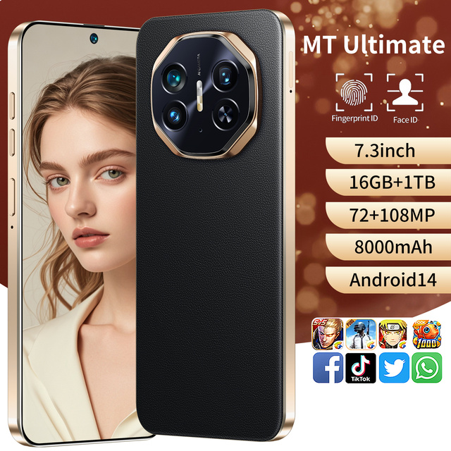 High Configuration Global Version MT Mobile Phone HD 16G+1TB 5G Smartphone  Dual Sim Card LTE  Big Screen Unlocked Mobile Phones