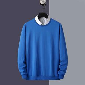 เสื้อสเวตเชิ้ตแขนยาวคอกลมผู้ชาย ราคาดีที่สุด ผลิตตามสั่งจากโรงงาน สำหรับฤดูใบไม้ร่วงและฤดูหนาว สีพื้น - Product Image 3