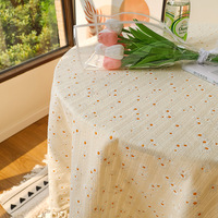 Nappes personnalisées Nappe en lin Nappe rectangulaire Nappe ronde Nappe brodée avec pompon