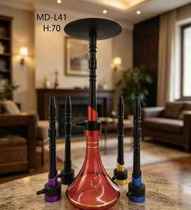 70cm Replaceable Stem <b>Hookah</b> Modern Shisha <b>Pipe</b> Twist Shaft Aluminum Alloy Smoking Set - Product Image 2