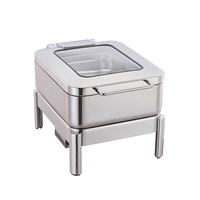 Fourniture d'usine 4L chauffe-aliments plat de service Buffet restauration en acier inoxydable plateau de récurage ensemble d'équipements de restaurant