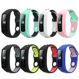 Bracelet en silicone deux tons pour <span class=keywords><strong>Honor</strong></span> <span class=keywords><strong>Band</strong></span> 4 5 Bracelet de sport intelligent huawei <span class=keywords><strong>Honor</strong></span> <span class=keywords><strong>Band</strong></span> <span class=keywords><strong>3</strong></span> Bracelet de sport de remplacement respirant et poreux - Product Image 1