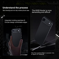 Étui de protection magnétique ultra-fin Laudtec en fibre d'aramide 600D pour iPhone 17 Air 17 Pro Max avec support d'objectif dissimulé ODM OEM