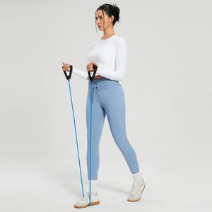Poche zippée femmes polaire doublé Leggings pantalon décontracté extérieur résistant à l'eau hiver <span class=keywords><strong>chaud</strong></span> <span class=keywords><strong>randonnée</strong></span> course pantalon thermique - Product Image 2
