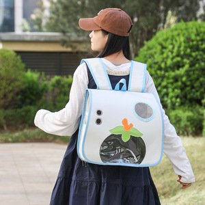 Cat Bag Orange Pattern Large Capacity <b>Pet</b> <b>Carrier</b> <b>Backpack</b> Oxford Material Portable Travel For Cats 5-7kg - Product Image 3
