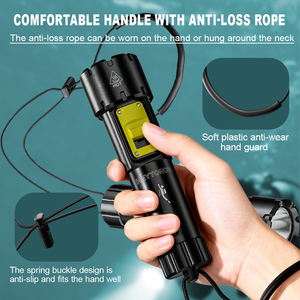 Haute puissance puissante <span class=keywords><strong>plongée</strong></span> IPX8 longue durée de vie de la batterie lampe de poche grande capacité lampe de poche forte étanchéité profonde - Product Image 5